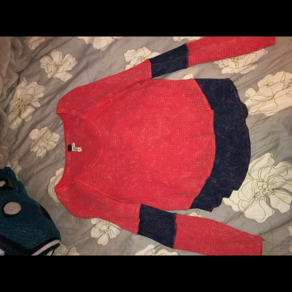 free people waffle shirt